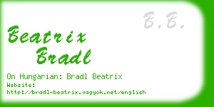 beatrix bradl business card